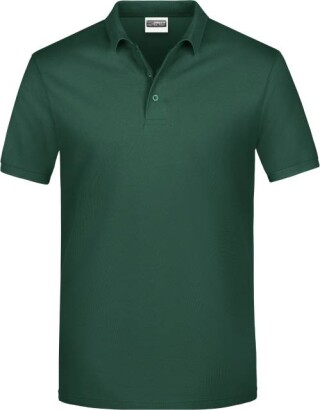 Pánské piqué polo James & Nicholson, tmavě zelená, 3XL
