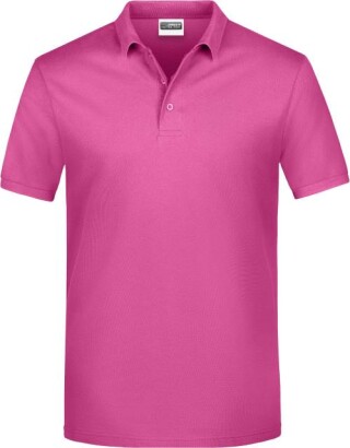 Pánské piqué polo James & Nicholson, růžová, XXL