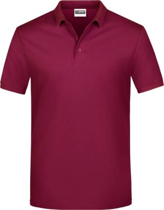 Pánské piqué polo James & Nicholson, vínová, XXL