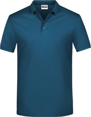 Pánské piqué polo James & Nicholson, petrolejová, 3XL