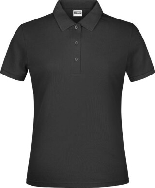Dámské piqué polo James & Nicholson, černá, 3XL