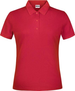 Dámské piqué polo James & Nicholson, červená, XL