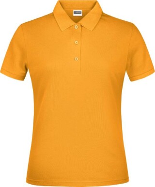 Dámské piqué polo James & Nicholson, tmavě žlutá, S