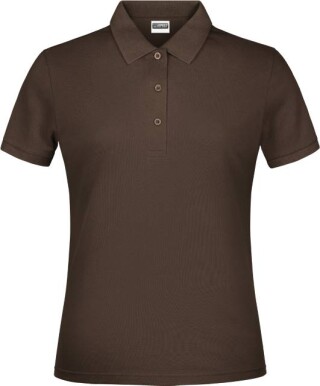 Dámské piqué polo James & Nicholson, hnědá, XL