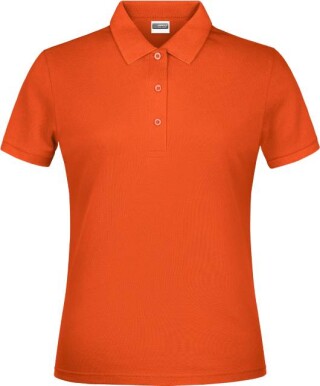 Dámské piqué polo James & Nicholson, oranžová, XL