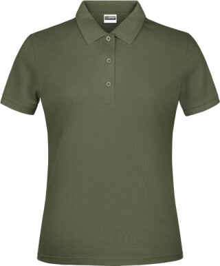Dámské piqué polo James & Nicholson, sv. vojenská zelená, XXL