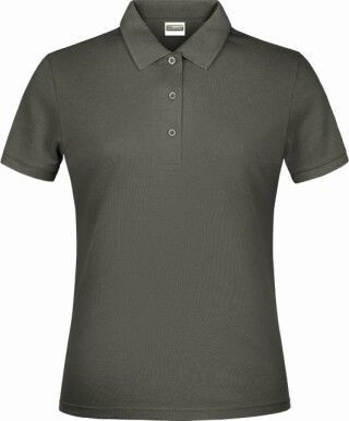 Dámské piqué polo James & Nicholson, tmavě šedá, XL