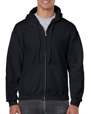 Pánská mikina GILDAN HEAVY BLEND ADULT FULL ZIP HOODED 271g, černá, L
