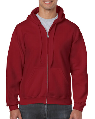 Pánská mikina GILDAN HEAVY BLEND ADULT FULL ZIP HOODED 271g, červenohnědá světlá, M