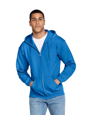 Pánská mikina GILDAN HEAVY BLEND ADULT FULL ZIP HOODED 271g, královská modrá, M