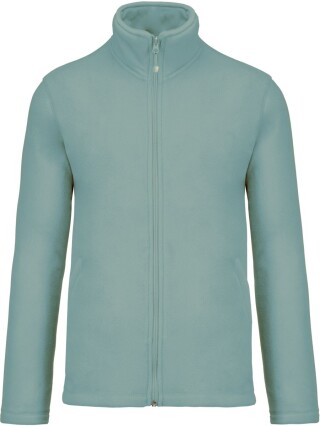 Pánská mikrofleecová mikina Kariban fleece jacket men, šedozelená, vel. 4XL