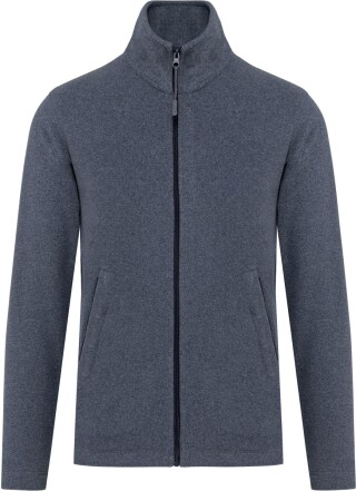Pánská mikrofleecová mikina Kariban fleece jacket men, tmavá námořní modrá, vel. XL