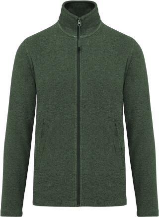 Pánská mikrofleecová mikina Kariban fleece jacket men, sv. hnědá, vel. M