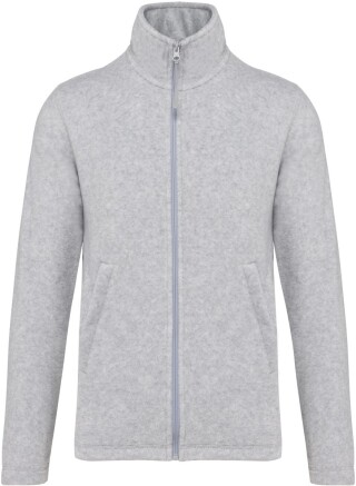 Pánská mikrofleecová mikina Kariban fleece jacket men, šedá, vel. S