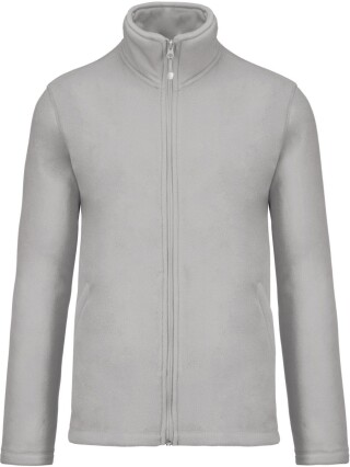 Pánská mikrofleecová mikina Kariban fleece jacket men, sv. šedá, vel. 3XL