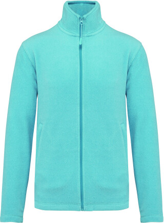 Pánská mikrofleecová mikina Kariban fleece jacket men, modrý melír, vel. 3XL