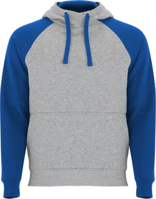 Unisex dvoubarevná mikina ROLY BADET, šedá/královská modrá 3XL