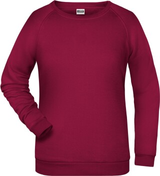 Dámská mikina James Nicholson sweatshirt women, vínová, vel. XS