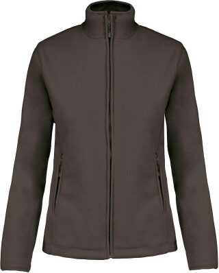 Dámská mikrofleecová mikina Kariban fleece jacket women, vojenská zelená tmavá, vel. M