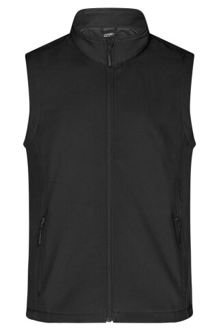 Pánská vesta James & Nicholson Promo softshell, černá, velikost L
