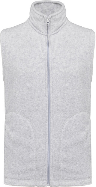 Pánská mikrofleecová vesta Kariban fleece vest men, sv. šedý melír, vel. L