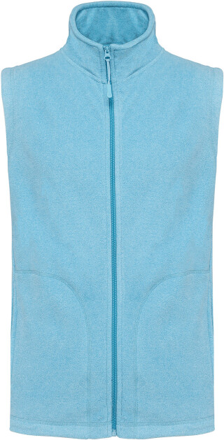 Pánská mikrofleecová vesta Kariban fleece vest men, modrý melír, vel. S