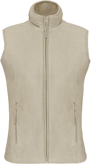 Dámská mikrofleecová vesta Kariban fleece vest women, béžová, vel. 3XL
