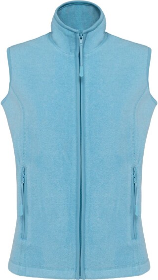 Dámská mikrofleecová vesta Kariban fleece vest women, modrý melír, vel. M