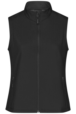 Dámská vesta James & Nicholson Promo softshell, černá, velikost L