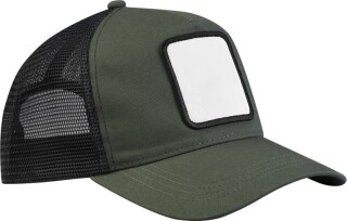SEFIDA Pětipanelová trucker kšiltovka s nášivkou, zelená/černá