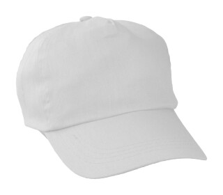 Bavlněná pětipanelová kšiltovka, bílá