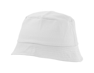 Bavlněný látkový klobouček, bílý