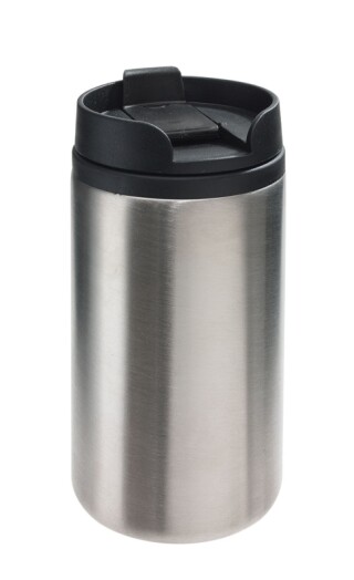 BEDYS Termohrnek 250ml, uvnitř plast, zvenku nerez, stříbrný