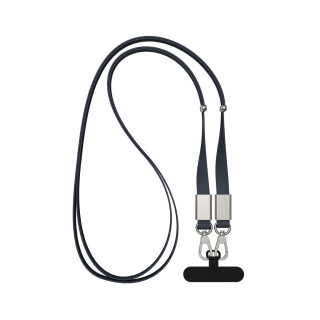 Crossbody lanyard RCS z recyklovaného PET, námořní modrá