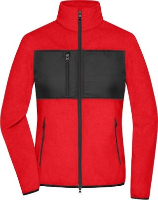 Dámská fleecová bunda James & Nicholson, červená, XL