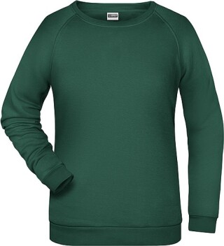 Dámská mikina James Nicholson sweatshirt women, tmavě zelená, vel. XL
