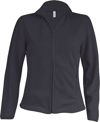 Dámská mikrofleecová mikina Kariban fleece jacket women, antracitová, vel. XL