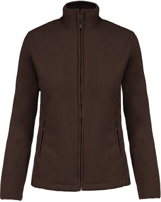 Dámská mikrofleecová mikina Kariban fleece jacket women, hnědá, vel. XL