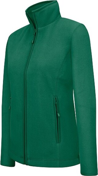 Dámská mikrofleecová mikina Kariban fleece jacket women, tmavě zelená, vel. 3XL