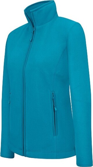 Dámská mikrofleecová mikina Kariban fleece jacket women, tyrkysová, vel. 3XL
