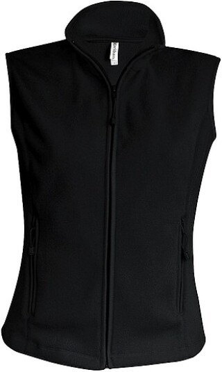 Dámská mikrofleecová vesta Kariban fleece vest women, černá, vel. 3XL