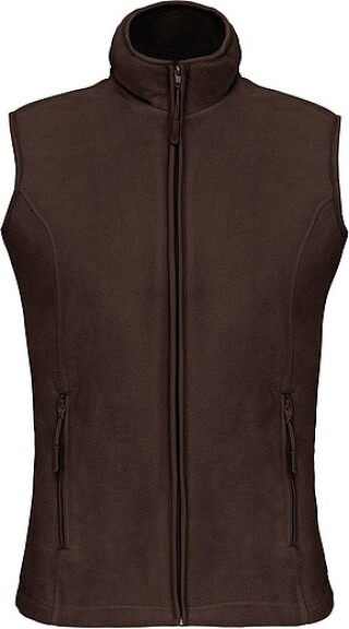 Dámská mikrofleecová vesta Kariban fleece vest women, hnědá, vel. 3XL