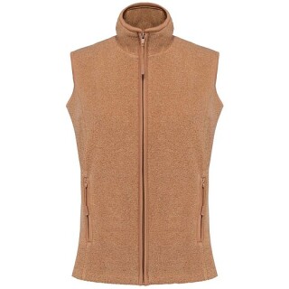 Dámská mikrofleecová vesta Kariban fleece vest women, hnědý melír, vel. XL