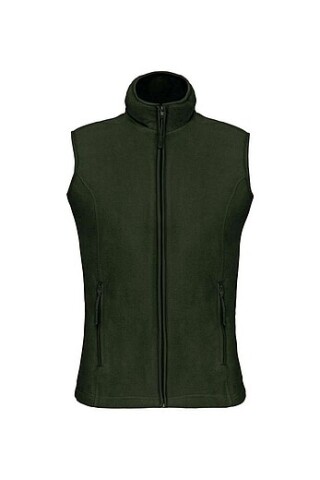 Dámská mikrofleecová vesta Kariban fleece vest women, tmavá vojenská zelená, vel. 4XL