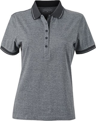 Dámská polokošile James Nicholson polo megange women, černá/šedá, vel. XL