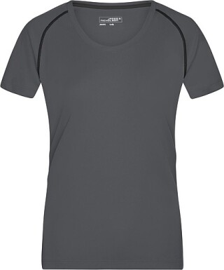 Dámské sportovní tričko James Nicholson sports T-shirt women, antracitová/černá, vel. XXL