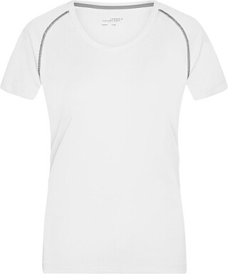 Dámské sportovní tričko James Nicholson sports T-shirt women, bílá/stříbrná, vel. XXL