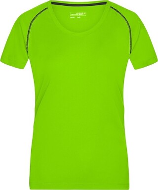 Dámské sportovní tričko James Nicholson sports T-shirt women, jasně zelená/černá, vel. XL
