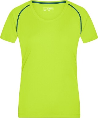 Dámské sportovní tričko James Nicholson sports T-shirt women, jasně žlutá/sv. modrá, vel. L
