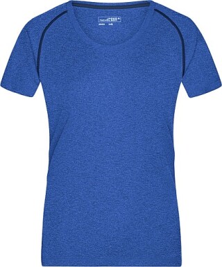 Dámské sportovní tričko James Nicholson sports T-shirt women, modrý melír/námořní modrá, vel. XL